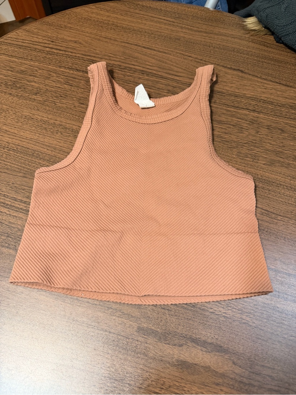 Nikibiki Ribbed Cropped Tank Top - Terracotta
